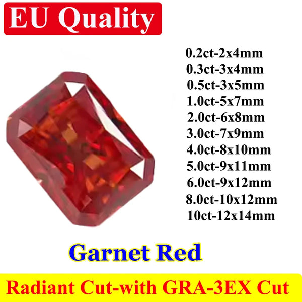 Red Garnet Faceted Diamonds-ToShay.org