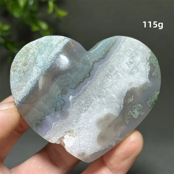 Green Aquatic Agate Heart-ToShay.org