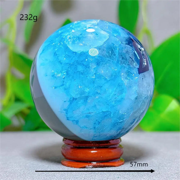 Blue Silk Agate Ball-ToShay.org