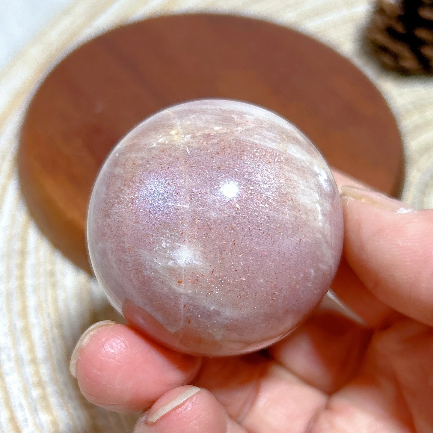 Pink Moonstone Ball-ToShay.org