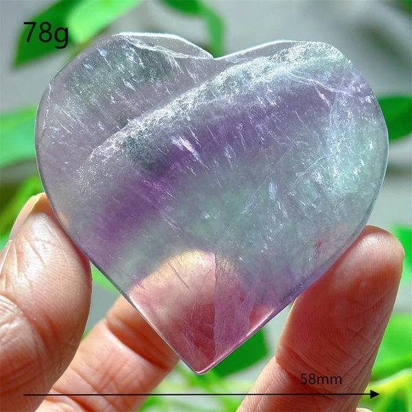 Rainbow Fluorite Heart-ToShay.org