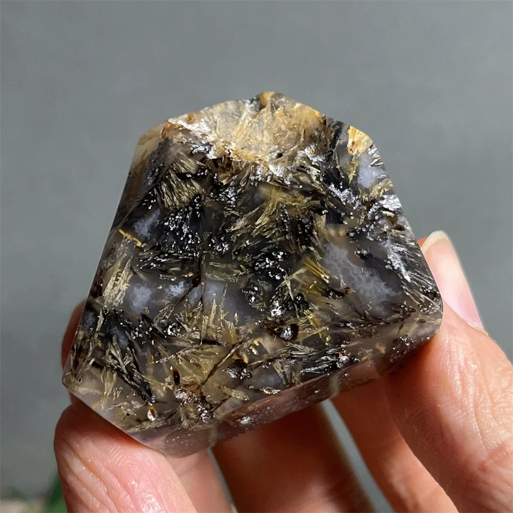 Black Rutilated Hair Raw Quartz-ToShay.org