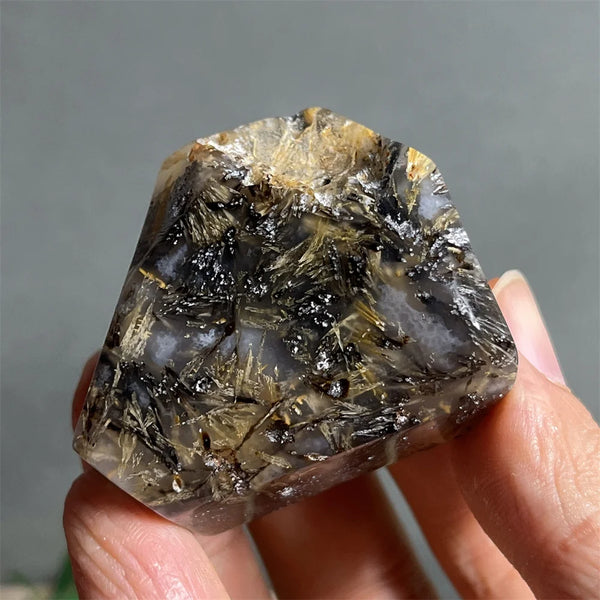 Black Rutilated Hair Raw Quartz-ToShay.org
