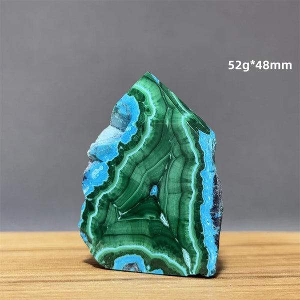 Blue Chrysocolla Malachite Point-ToShay.org