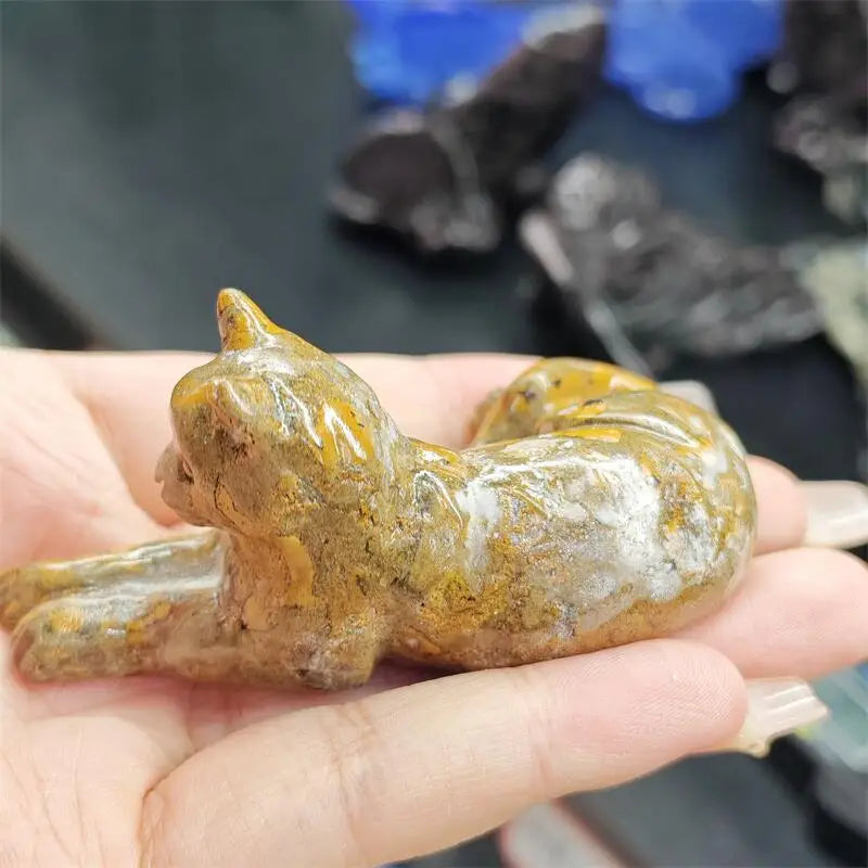 Yellow Unakite Cat-ToShay.org