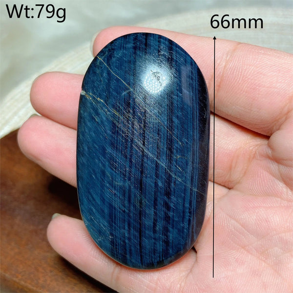 Blue Tiger Eye Palm Stone-ToShay.org