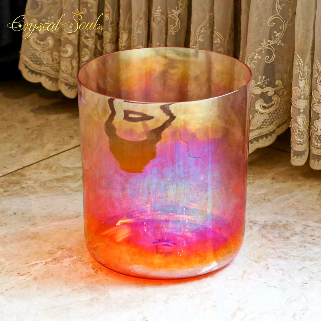 Orange Crystal Singing Bowl-ToShay.org