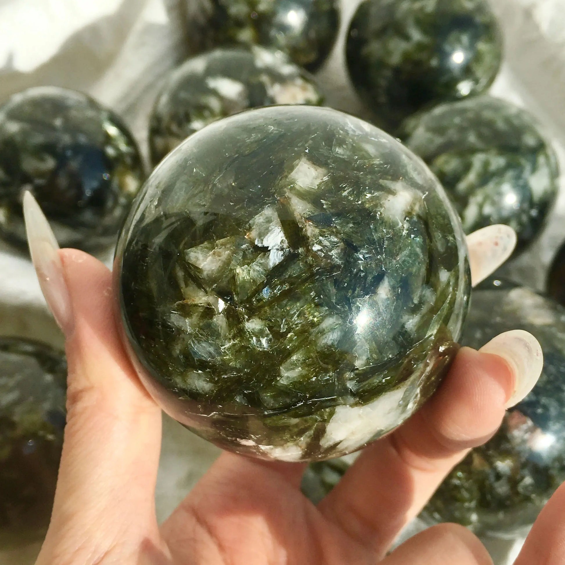 Green Mica Tourmaline Ball-ToShay.org
