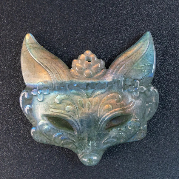 Blue Labradorite Fox Head-ToShay.org