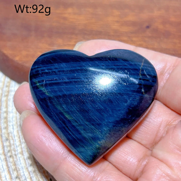 Blue Flash Tiger Eye Heart-ToShay.org