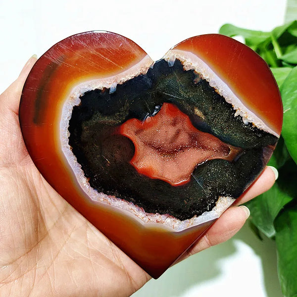 Red Agate Geode Hearts-ToShay.org