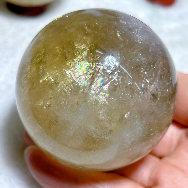 Smokey Citrine Rainbow Ball-ToShay.org