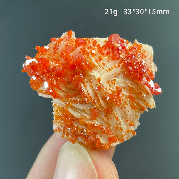 Orange Vanadinite Crystal-ToShay.org