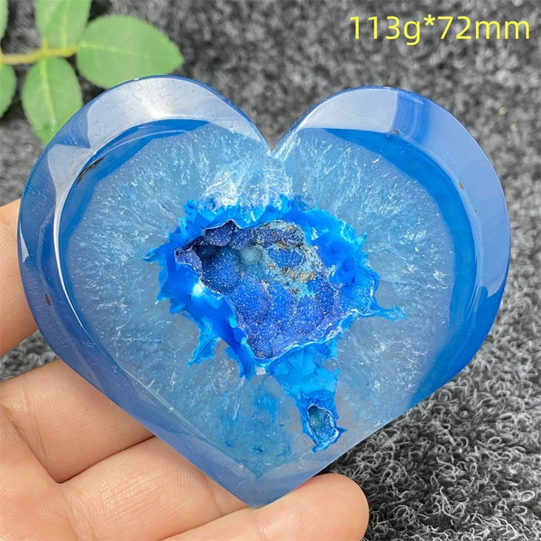 Blue Agate Geode Heart-ToShay.org