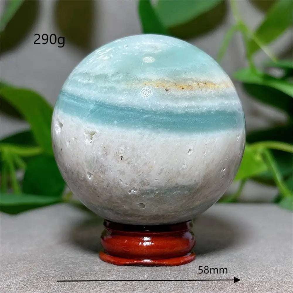 Blue Caribbean Calcite Ball-ToShay.org