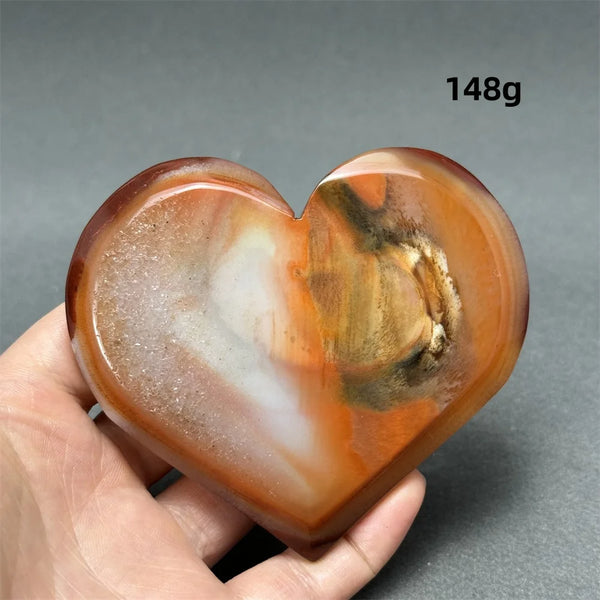 Red Agate Geode Heart-ToShay.org