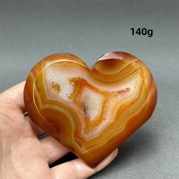 Red Agate Geode Heart-ToShay.org