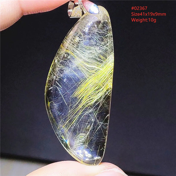 Gold Rutilated Quartz Pendant-ToShay.org