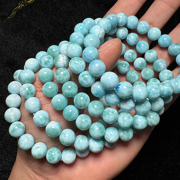 Blue Larimar Bead Bracelet-ToShay.org