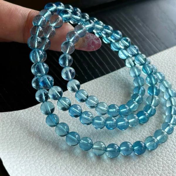 Blue Aquamarine Wrap Bracelet-ToShay.org