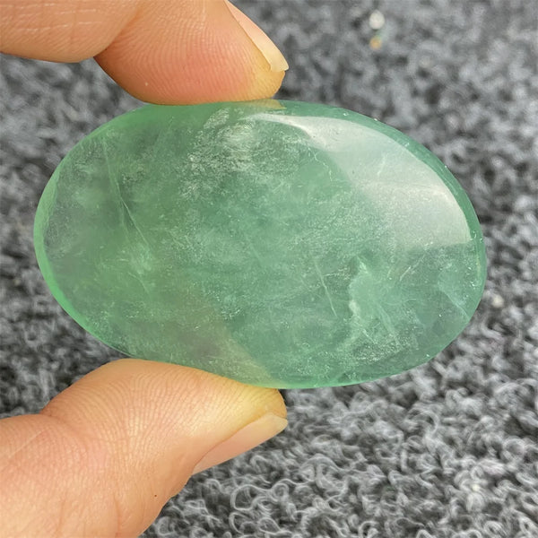 Green Fluorite Palm Stone-ToShay.org