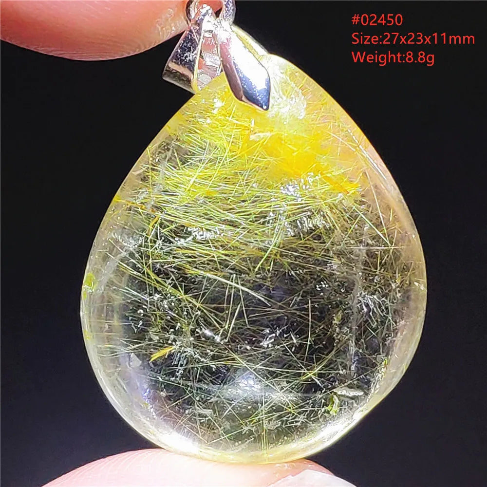 Yellow Rutilated Quartz Pendant-ToShay.org