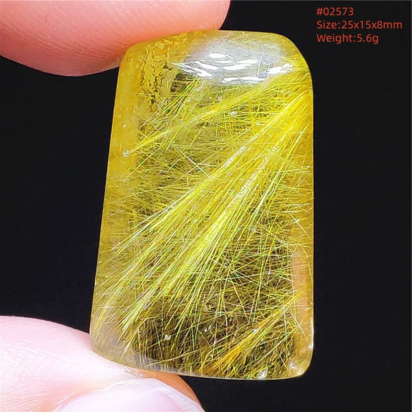 Gold Rutilated Quartz Pendant-ToShay.org