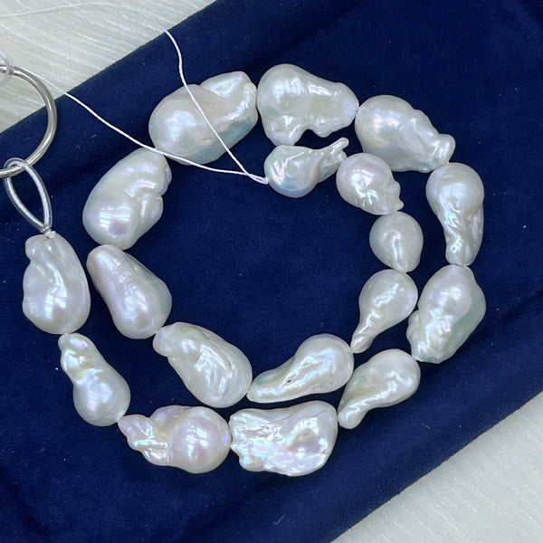 White Pearl Baroque Beads-ToShay.org
