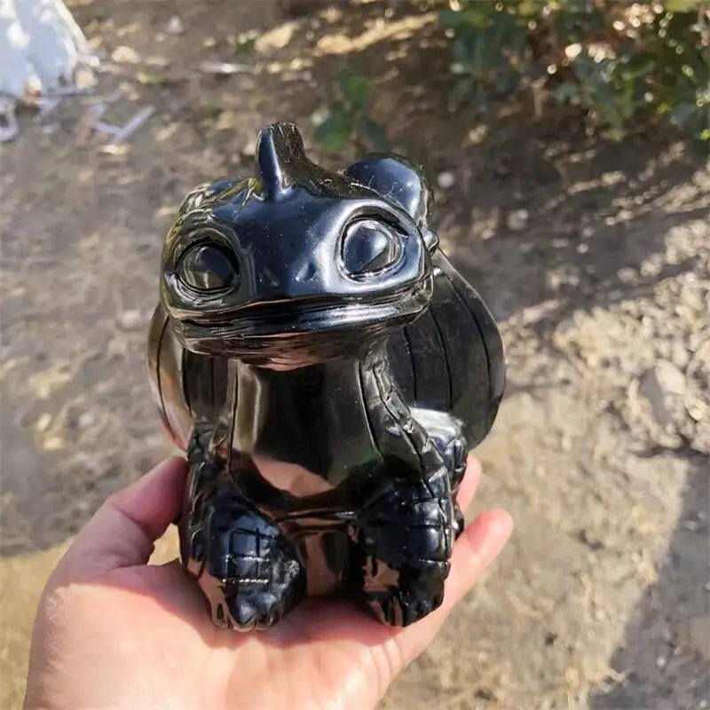 Black Obsidian Baby Dragon-ToShay.org