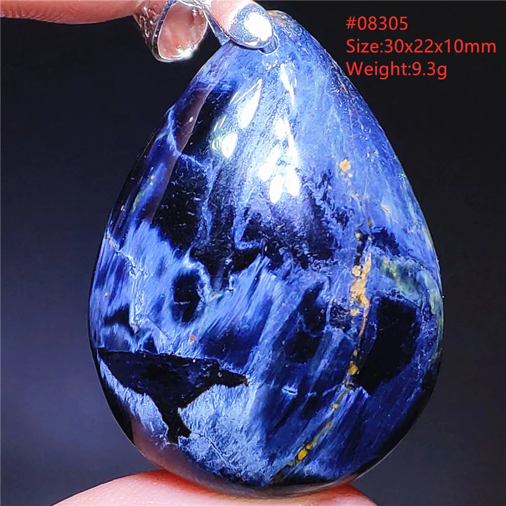 Blue Pietersite Chatoyant Pendant-ToShay.org