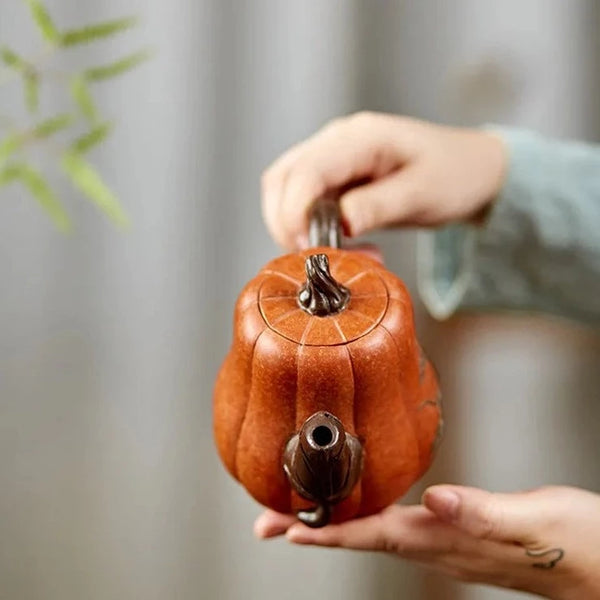 Pumpkin Clay Tea Pot-ToShay.org