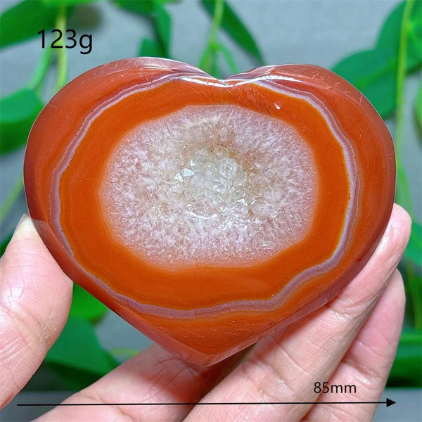 Orange Carnelian Druzy Heart-ToShay.org