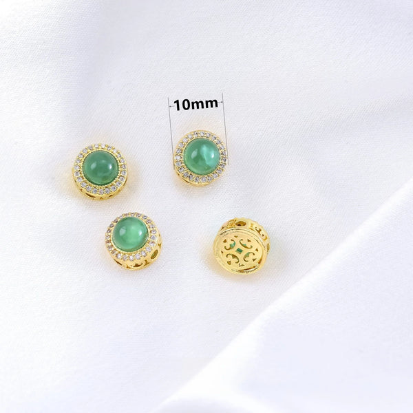 Gold Chrysoprase Bead-ToShay.org