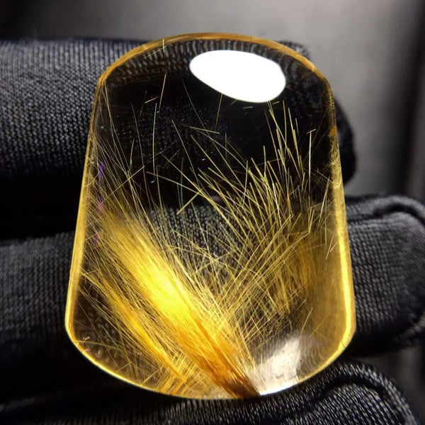 Gold Rutilated Quartz Pendant-ToShay.org
