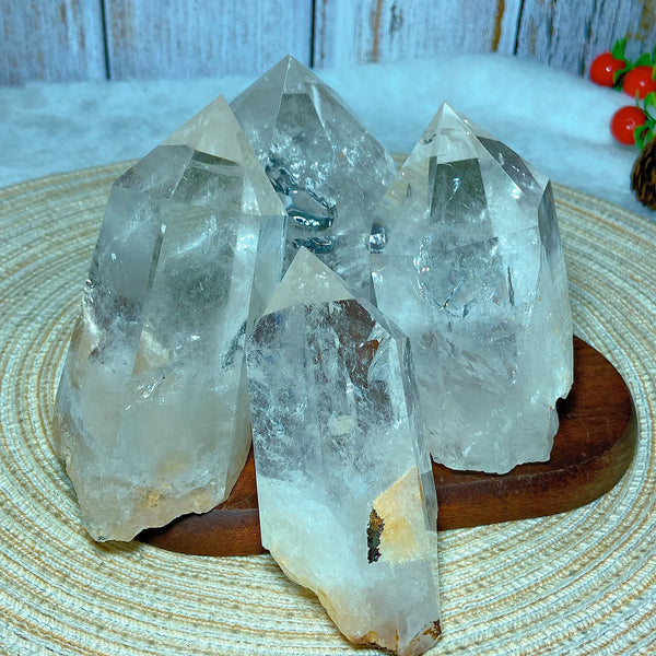 Clear Rainbow Quartz Crystal Tower-ToShay.org