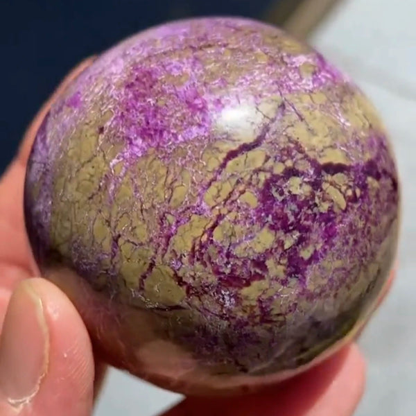 Purple Stichite Serpentine Ball-ToShay.org