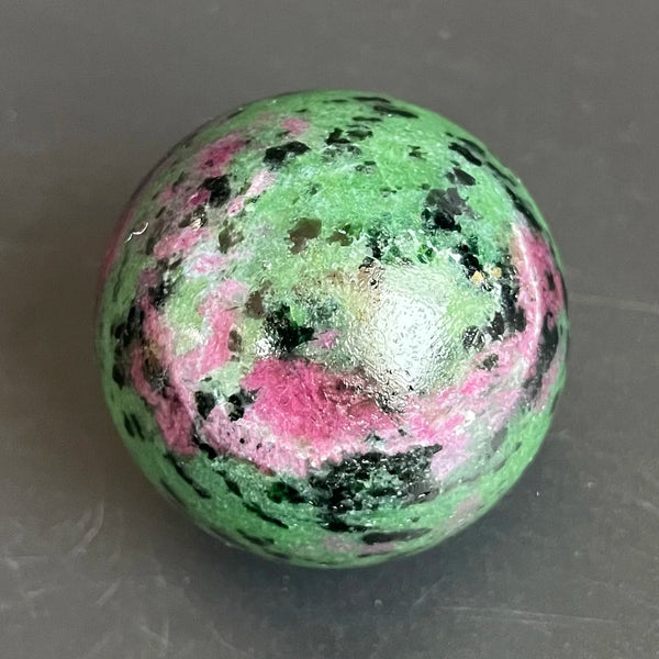 Green Ruby Zoisite Ball-ToShay.org