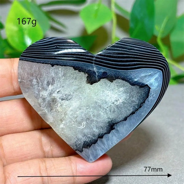 Black Silk Agate Heart-ToShay.org
