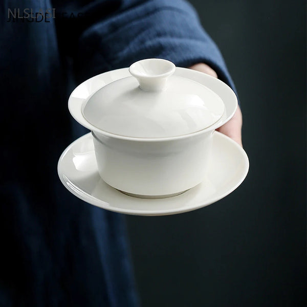 White Porcelain Tea Bowls-ToShay.org