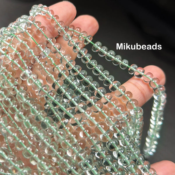 Green Quartz Rondelle Beads-ToShay.org