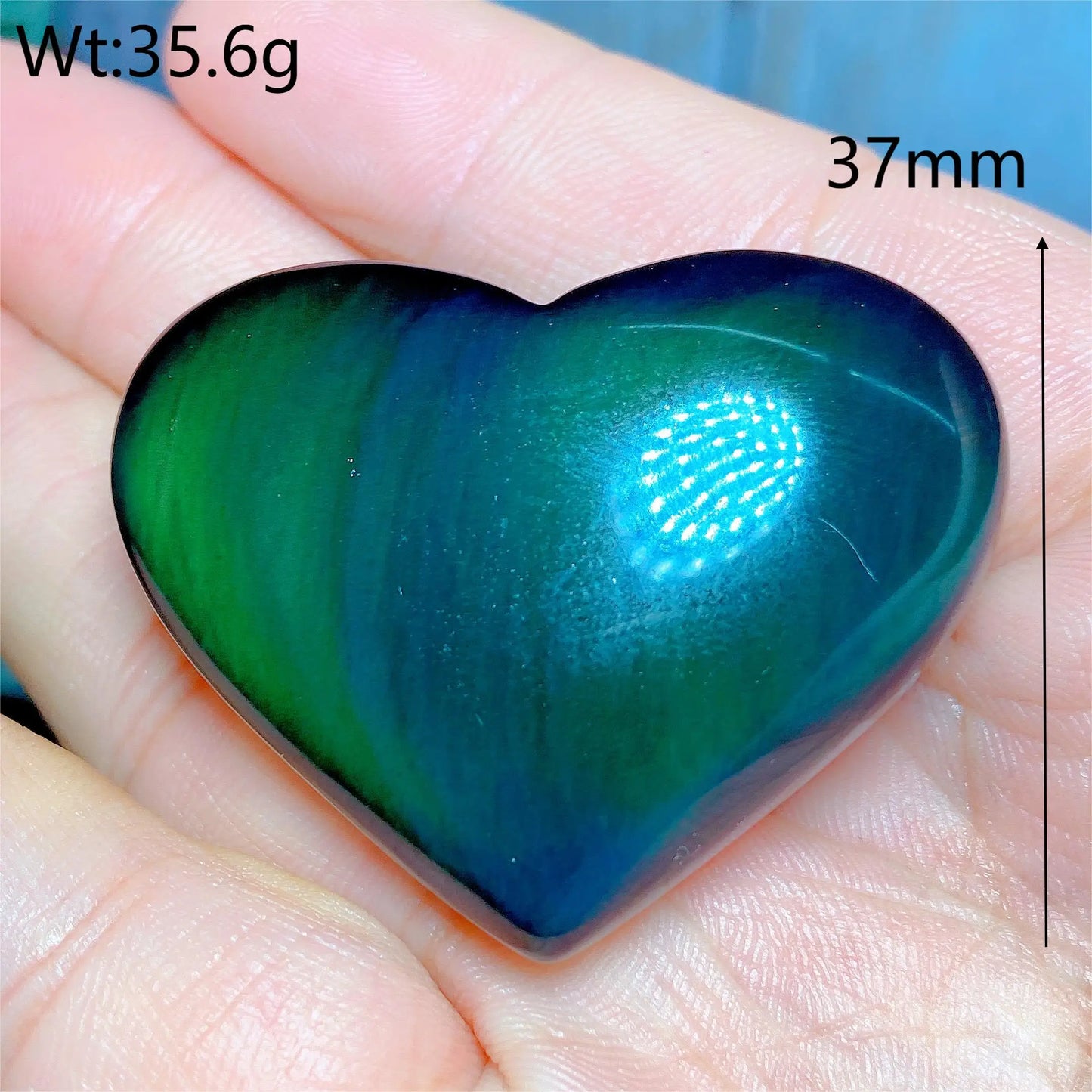 Rainbow Obsidian Heart-ToShay.org
