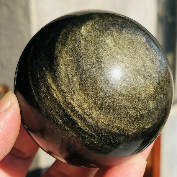 Gold Obsidian Ball-ToShay.org