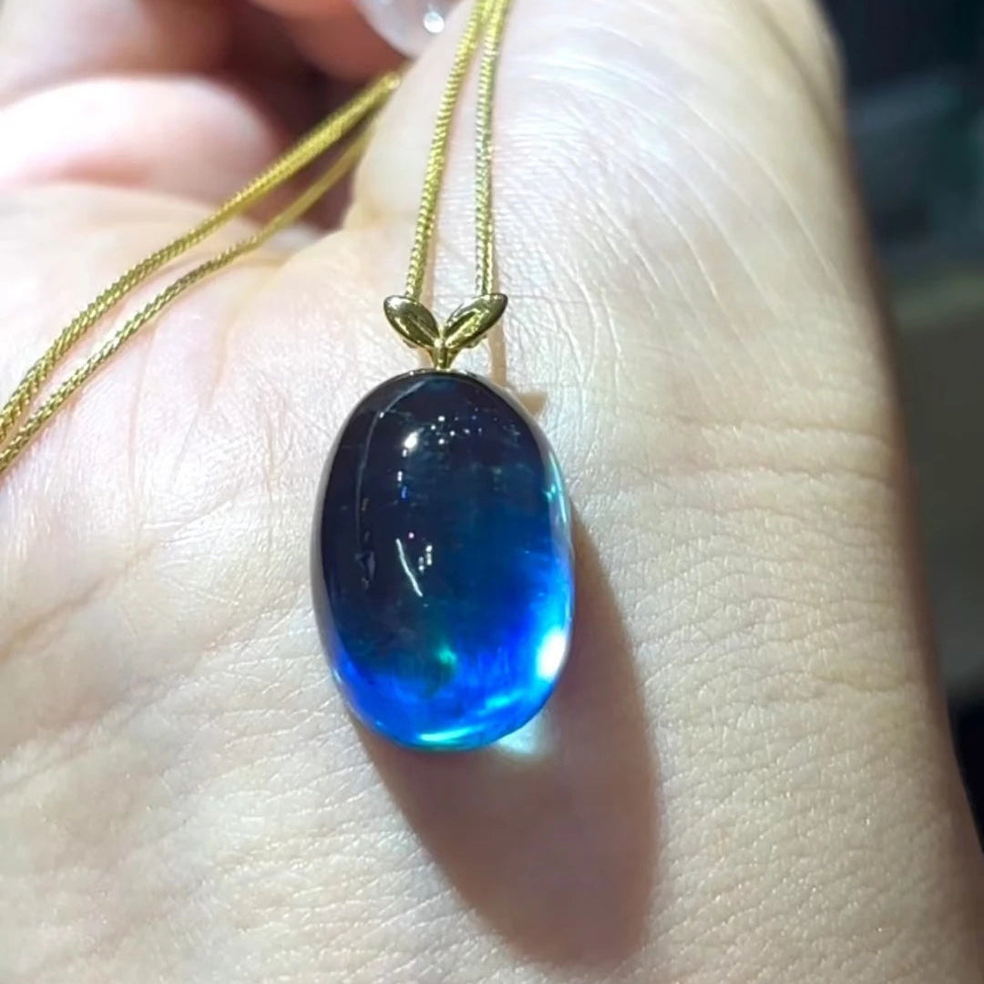 Blue Aquamarine Pendant-ToShay.org