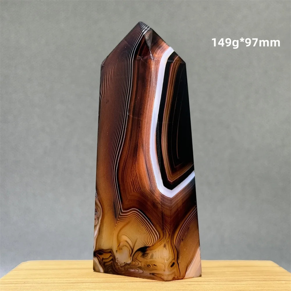 Orange Striped Agate Obelisk-ToShay.org