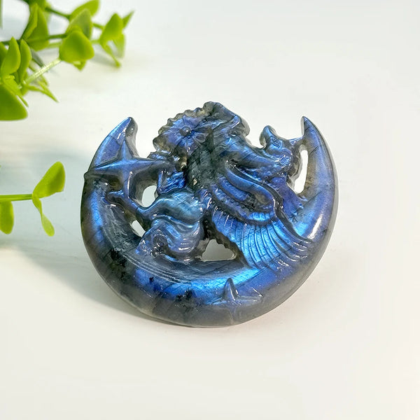 Blue Labradorite Unicorn Moon-ToShay.org