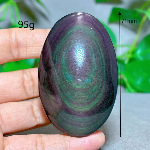 Rainbow Obsidian Palm Stone-ToShay.org