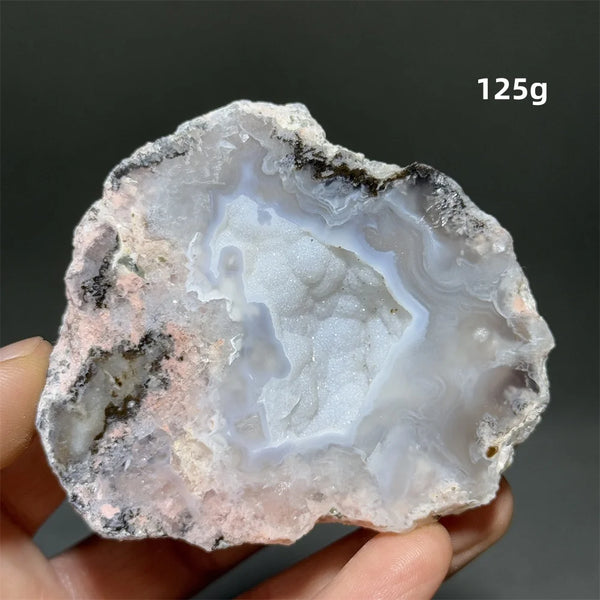 White Agate Crystal Cave Egg-ToShay.org