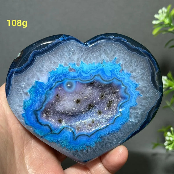 Blue Agate Geode Heart-ToShay.org