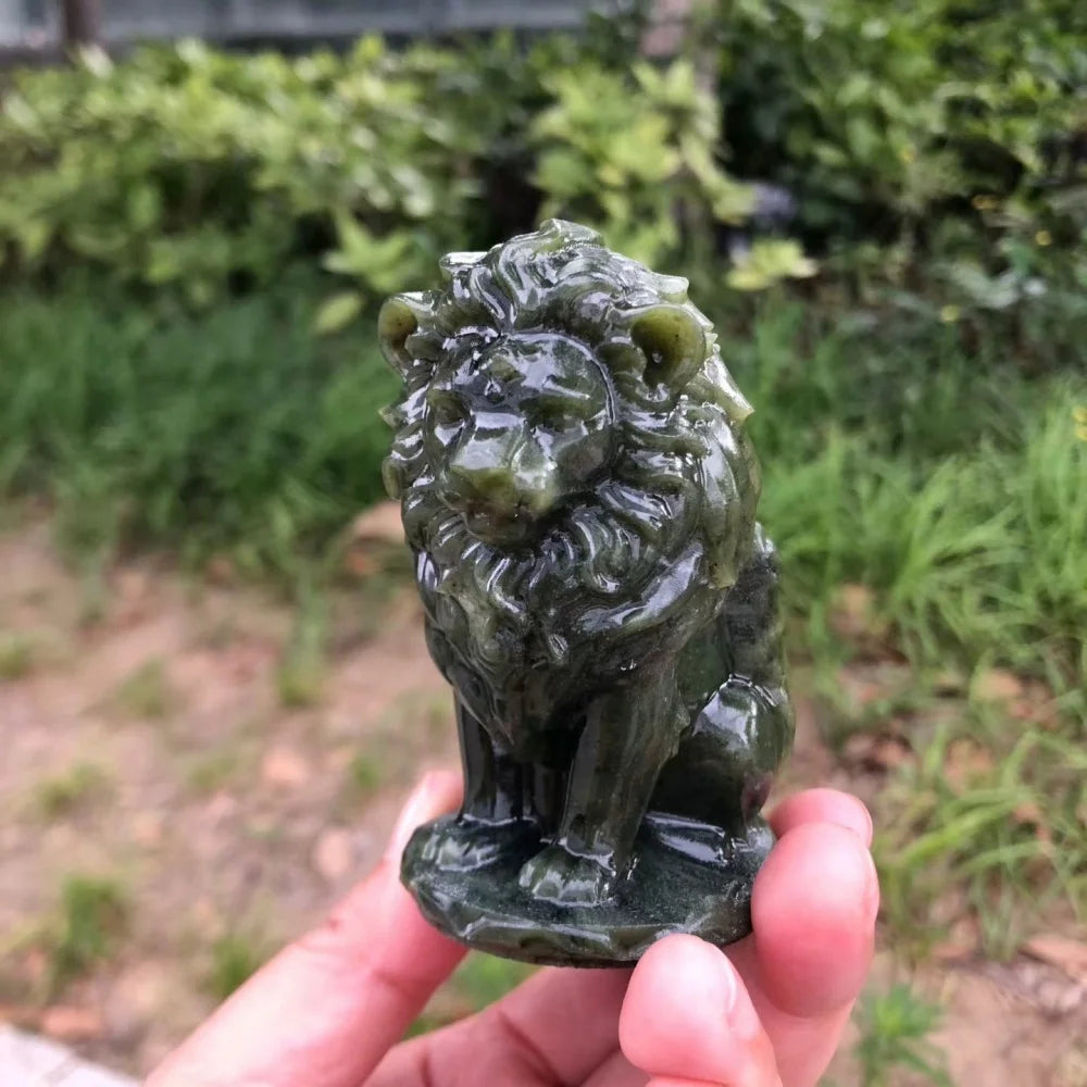 Green Ophiolite Rock Lion-ToShay.org
