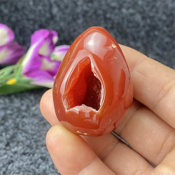 Red Agate Geode Crystal Egg-ToShay.org